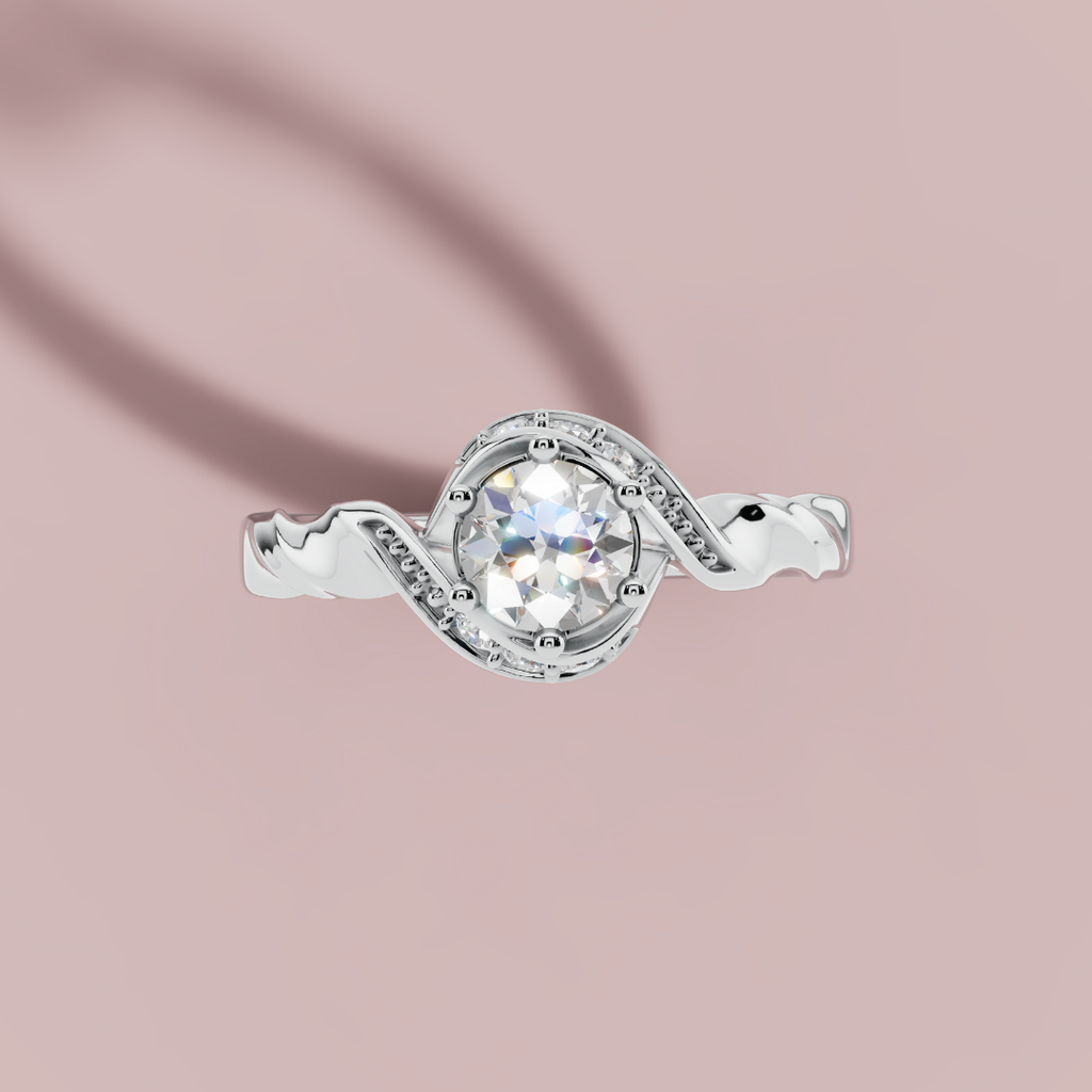 Sparkling Twirl 925 Pure Silver Ring My Store