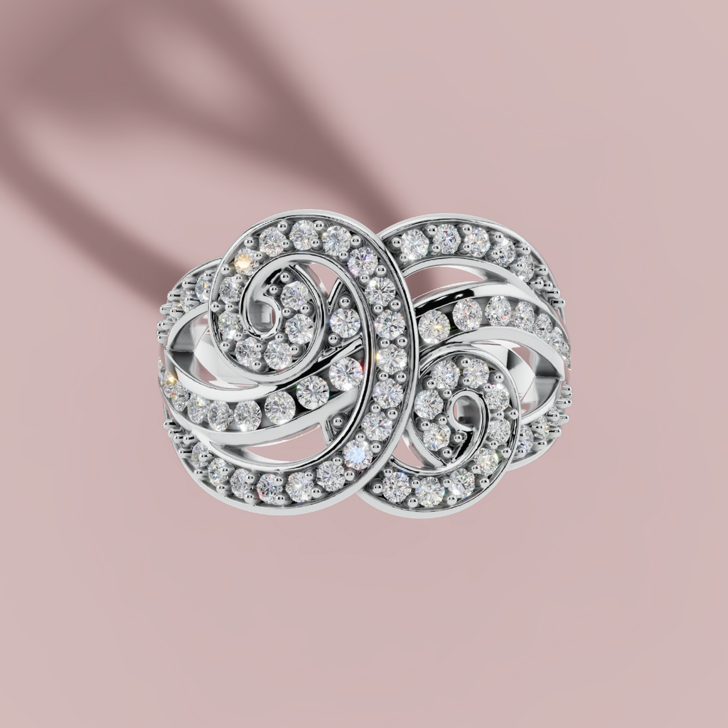 Timeless Swirls 925 Pure Silver Ring My Store