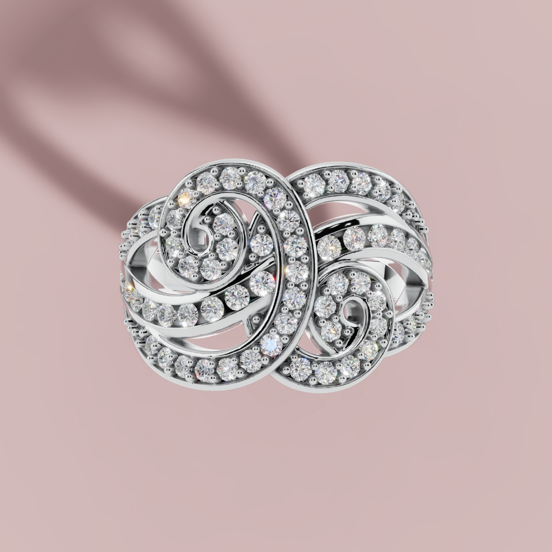 Timeless Swirls 925 Pure Silver Ring My Store