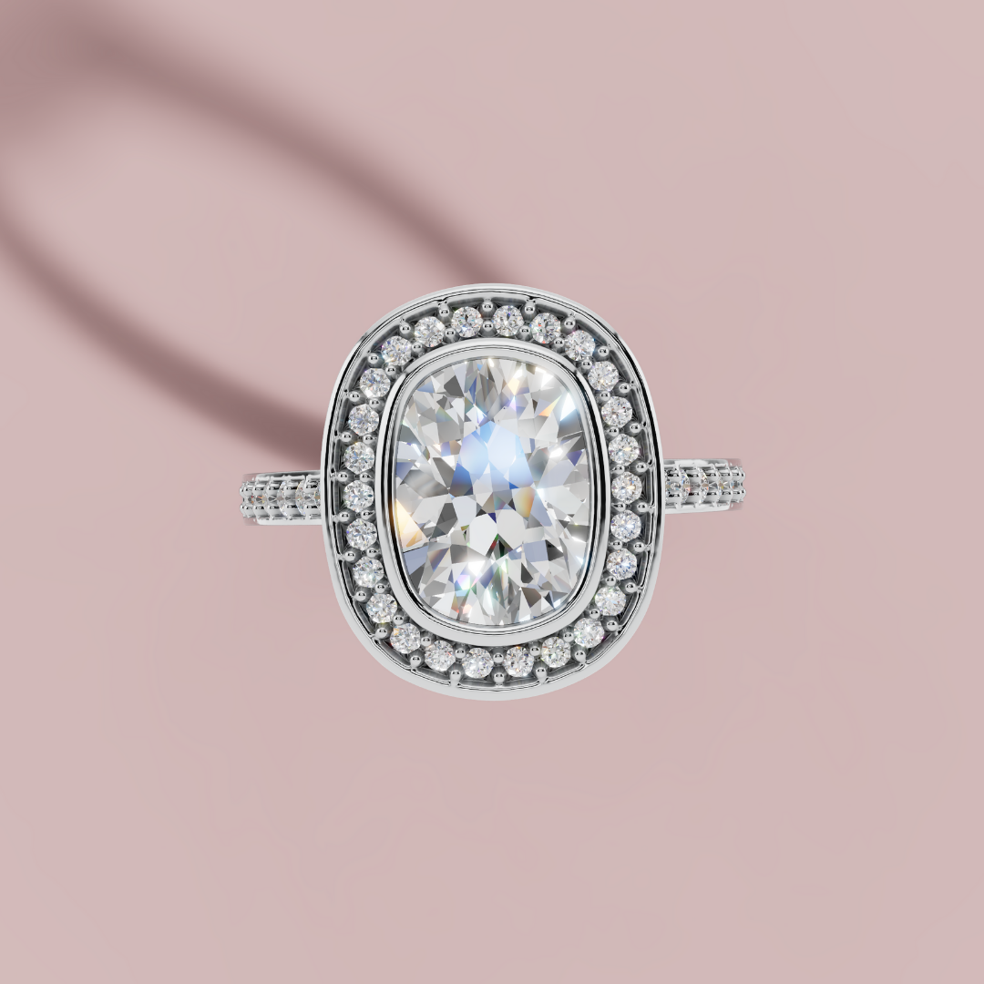 Cushion Radiance 925 Pure Silver Ring My Store