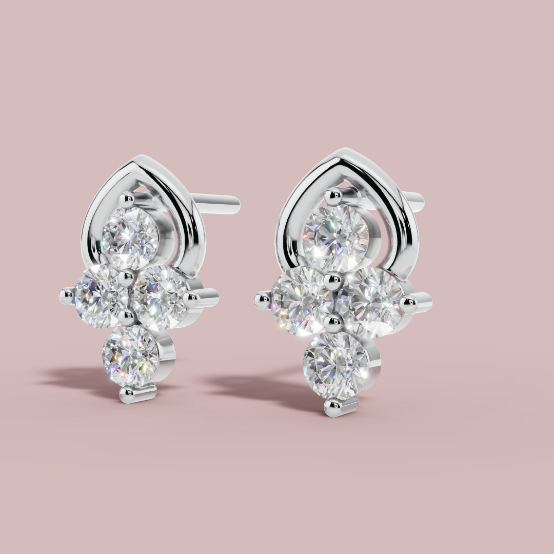 Peaflora Stud 925 Pure Silver Earrings My Store