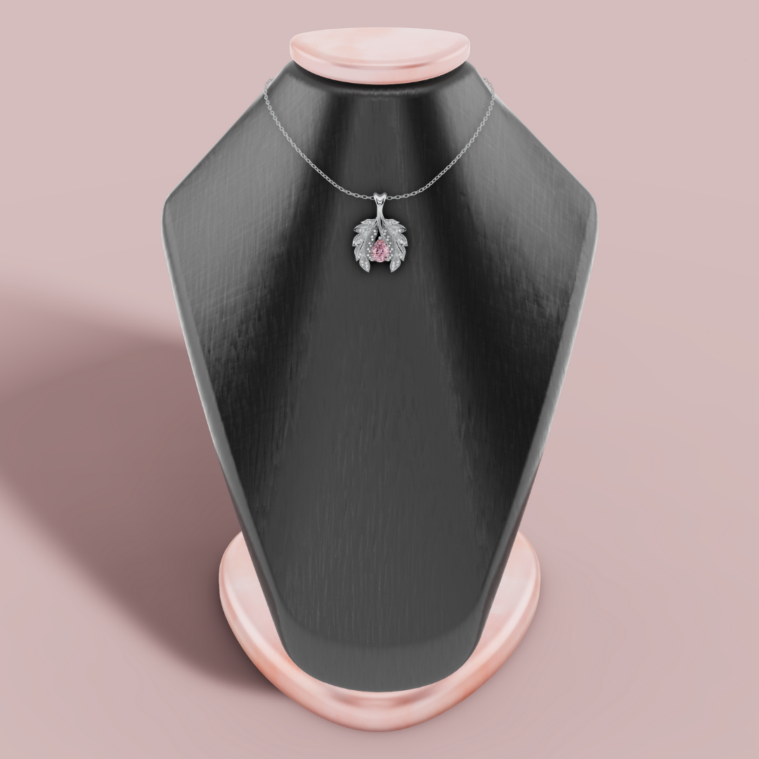 The Royal Brenaće Leaf 925 Pure Silver Necklace My Store