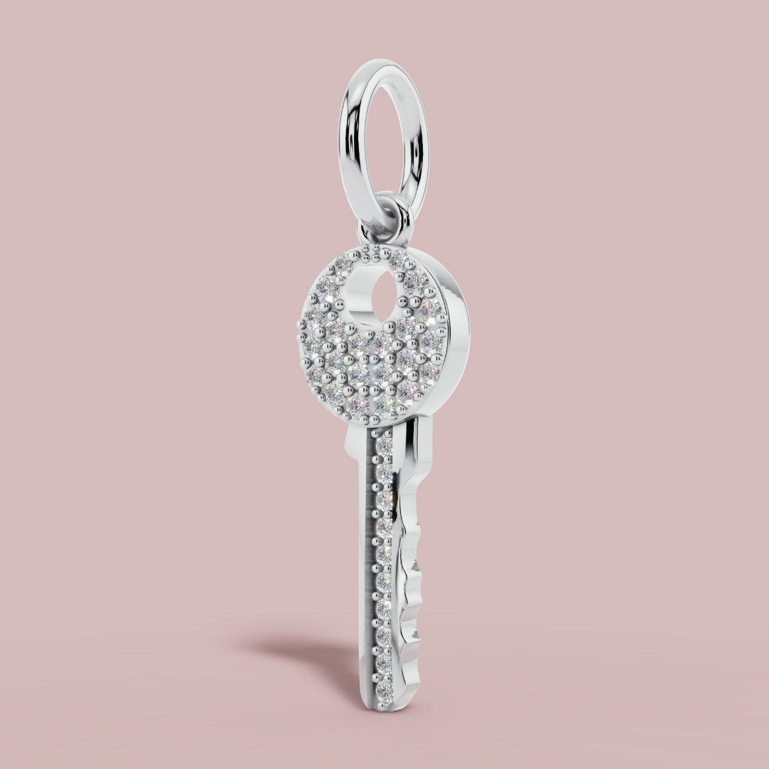 The Key Charm 925 Pure Silver Necklace My Store