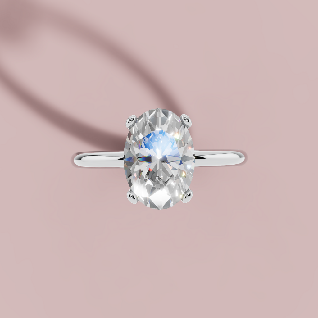 Elegant Oval Brilliance 925 Pure Silver Ring My Store