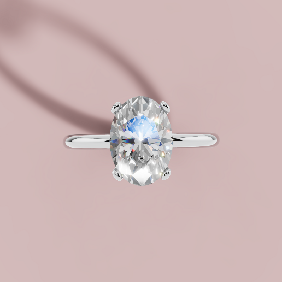 Elegant Oval Brilliance 925 Pure Silver Ring My Store