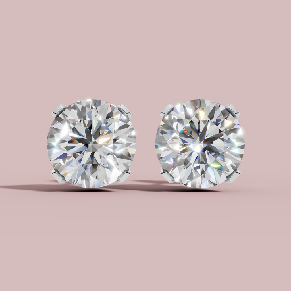 Classic Round  925 Pure Silver Stud Earrings My Store