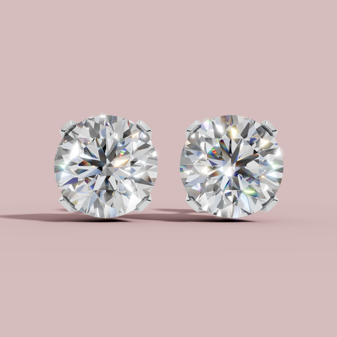 Classic Round  925 Pure Silver Stud Earrings My Store