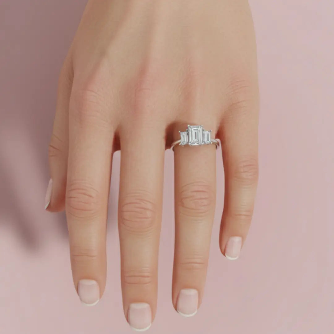 Emerald Trellis 925 Pure Silver Ring My Store