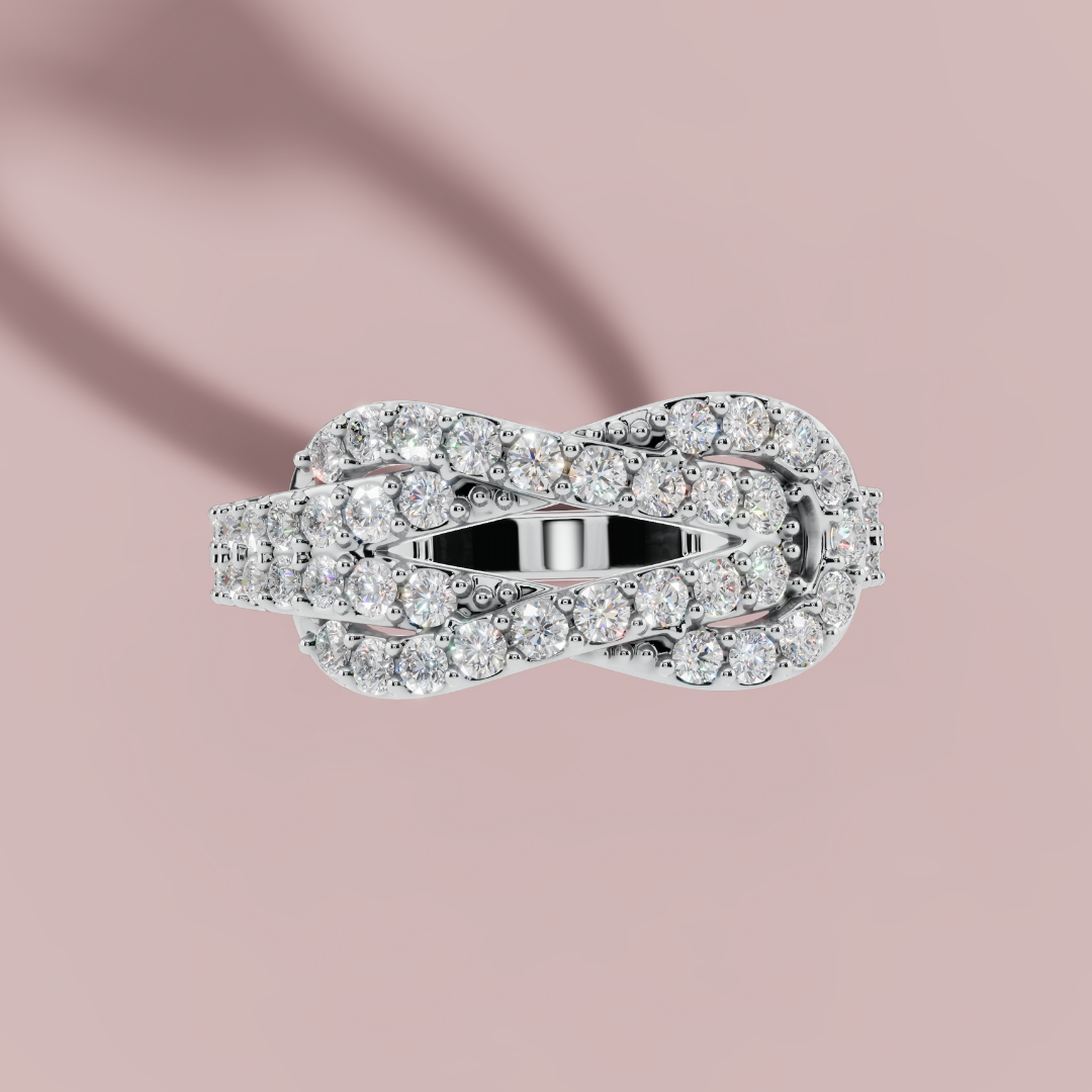 Aurielle Knot 925 Pure Silver Ring My Store