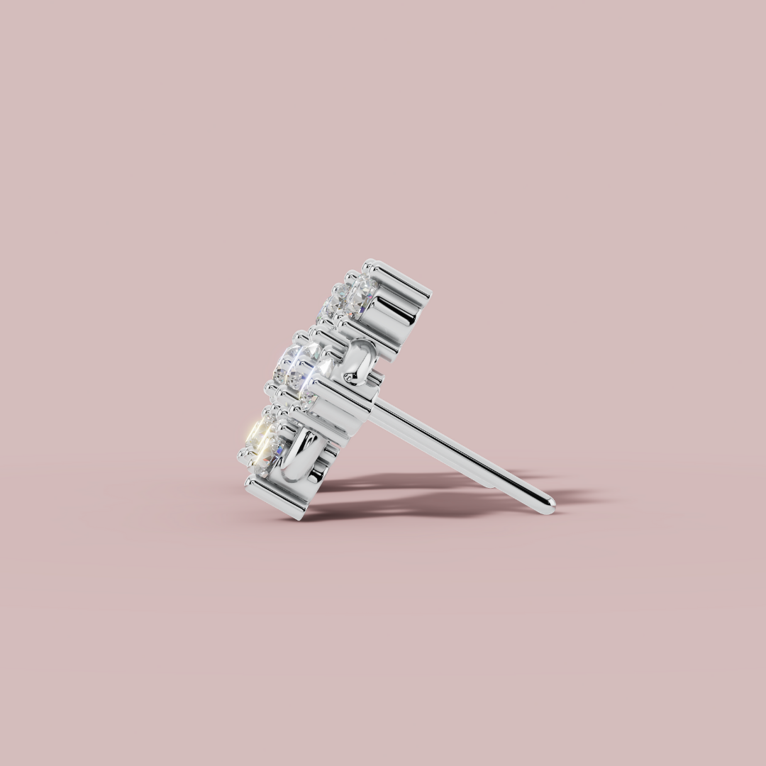 Solace Circle stud 925 Pure Silver  Earrings My Store