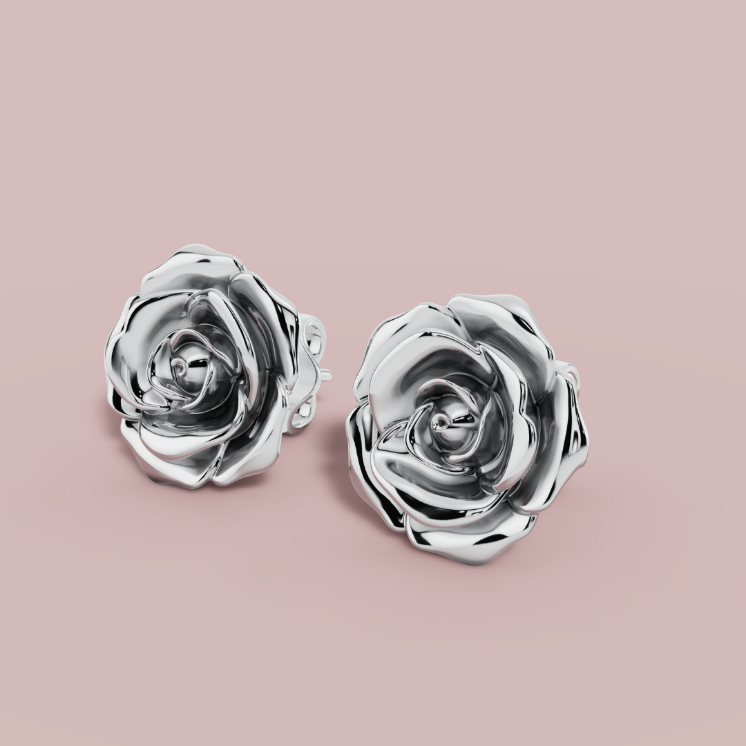 Rosario Plain 925 Pure Silver Earrings My Store