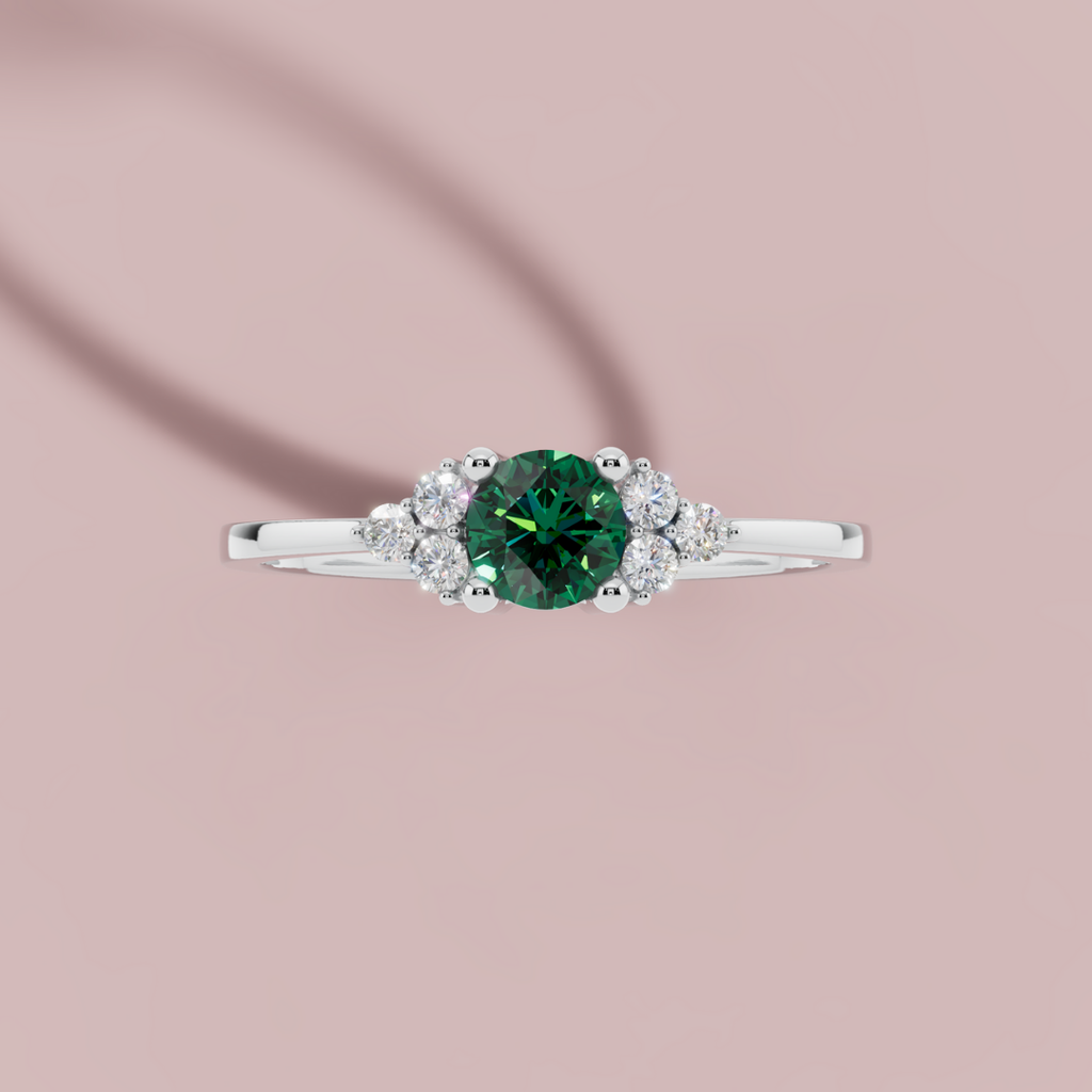 Green Prism 925 Pure Silver Ring My Store