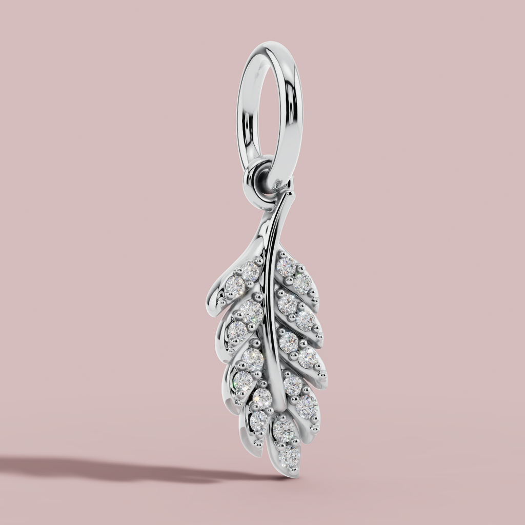 The Leaf 925 Pure Silver Charm Necklace My Store
