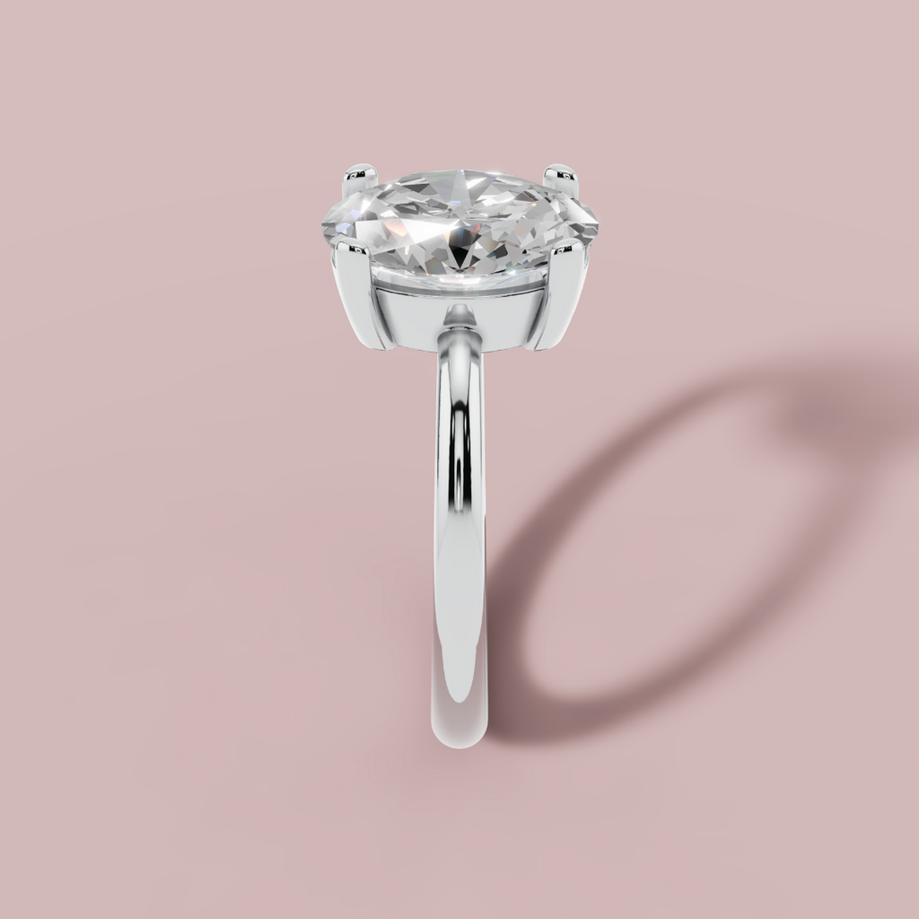 Elegant Oval Brilliance 925 Pure Silver Ring My Store