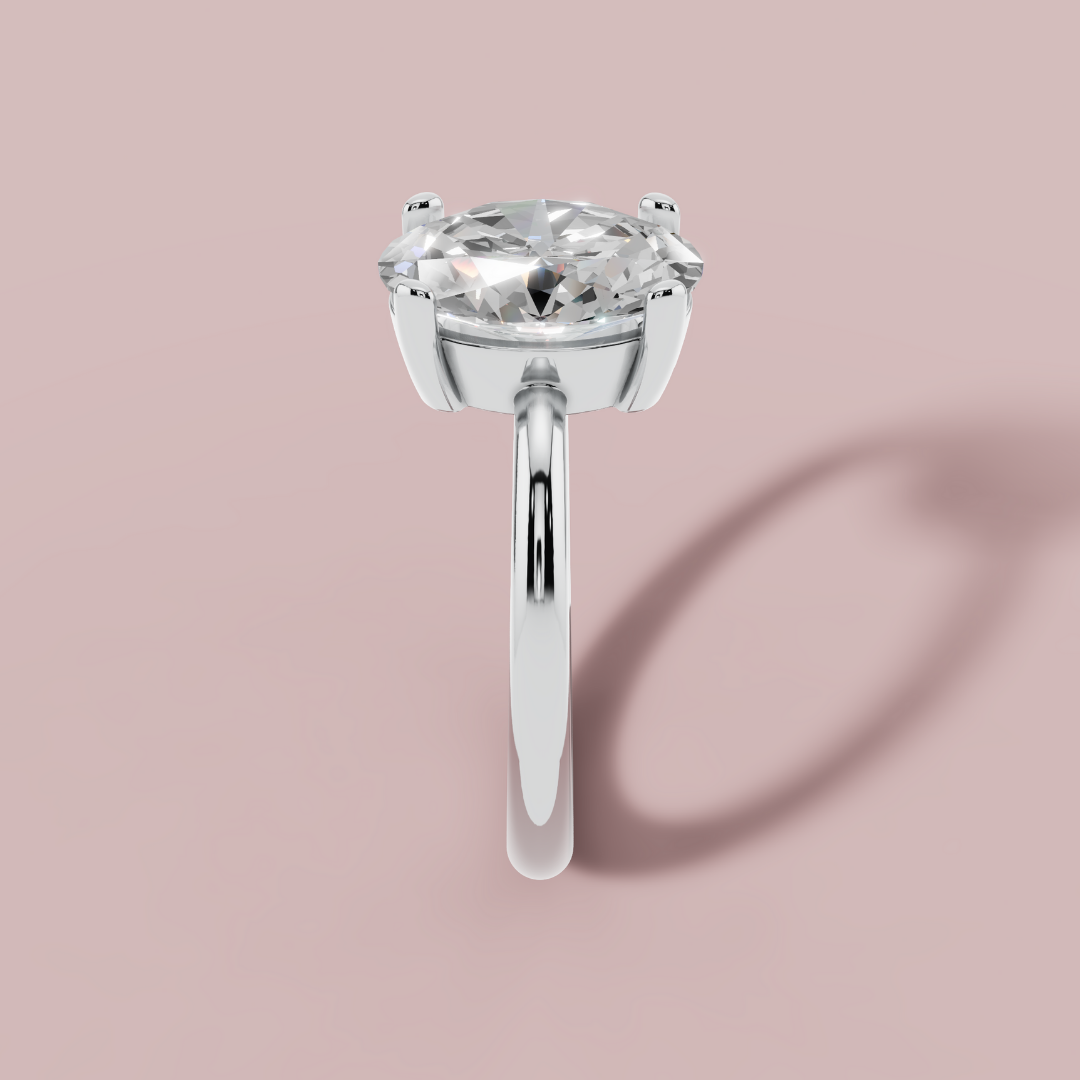 Elegant Oval Brilliance 925 Pure Silver Ring My Store