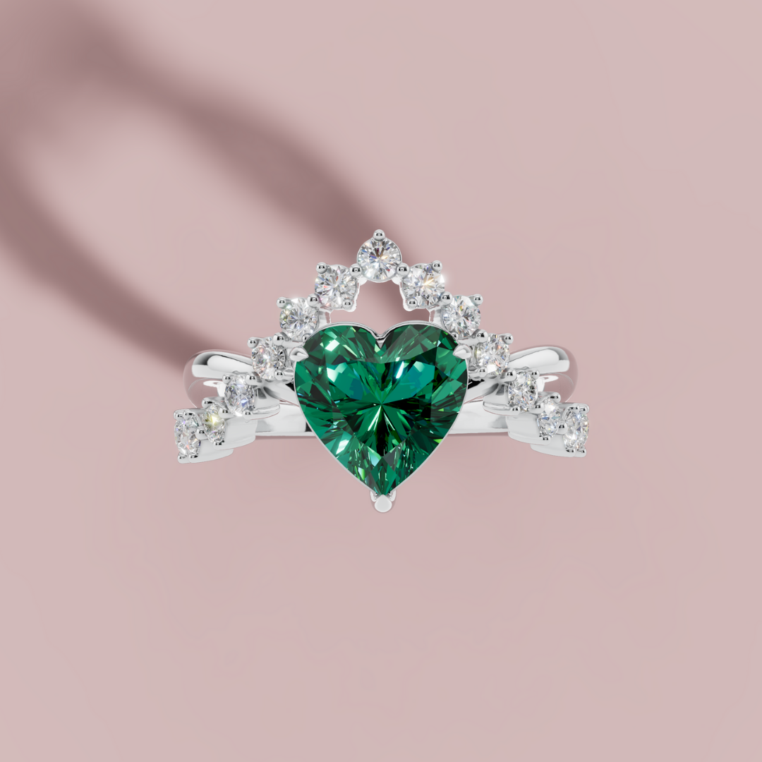 Elaria Green 925 Pure Silver Ring My Store