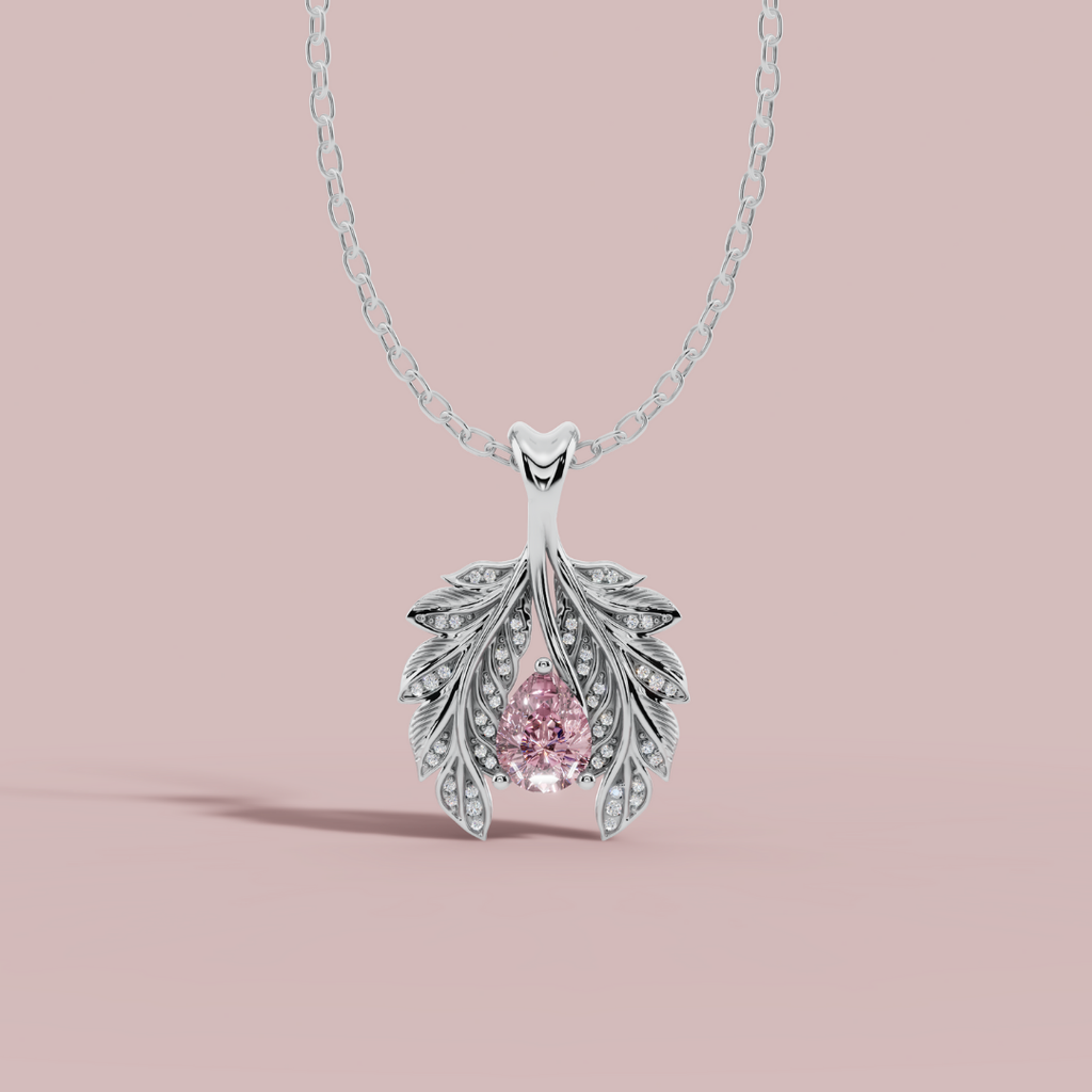 The Royal Brenaće Leaf 925 Pure Silver Necklace My Store