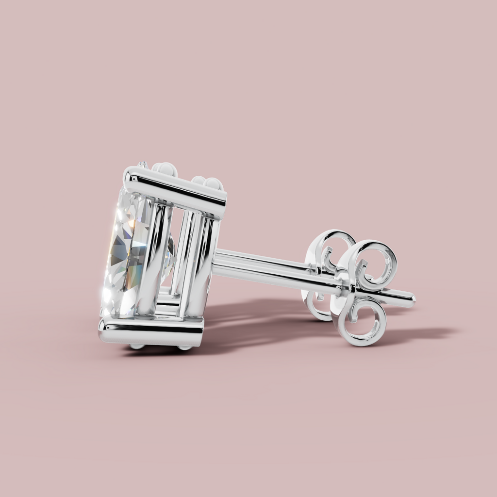 Classic Oval 925 Pure Silver Stud Earrings My Store