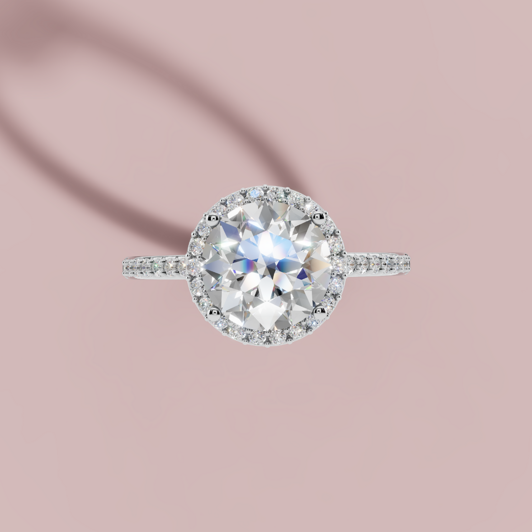 Aurielle Halo 925 Pure Silver Ring My Store