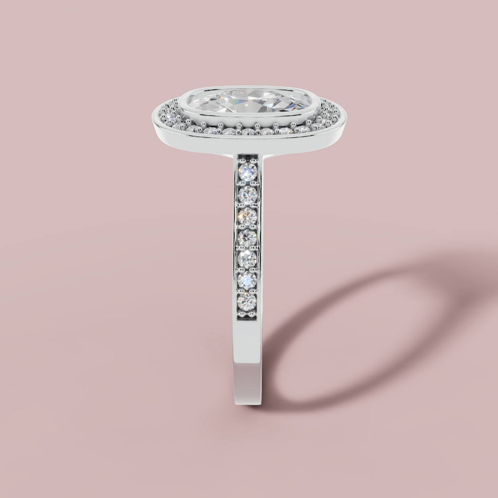 Cushion Radiance 925 Pure Silver Ring My Store