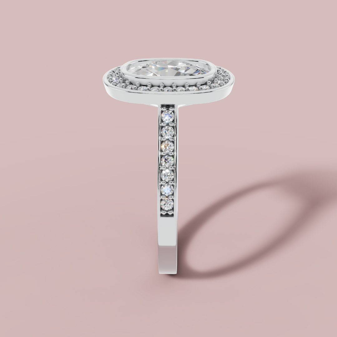 Cushion Radiance 925 Pure Silver Ring My Store