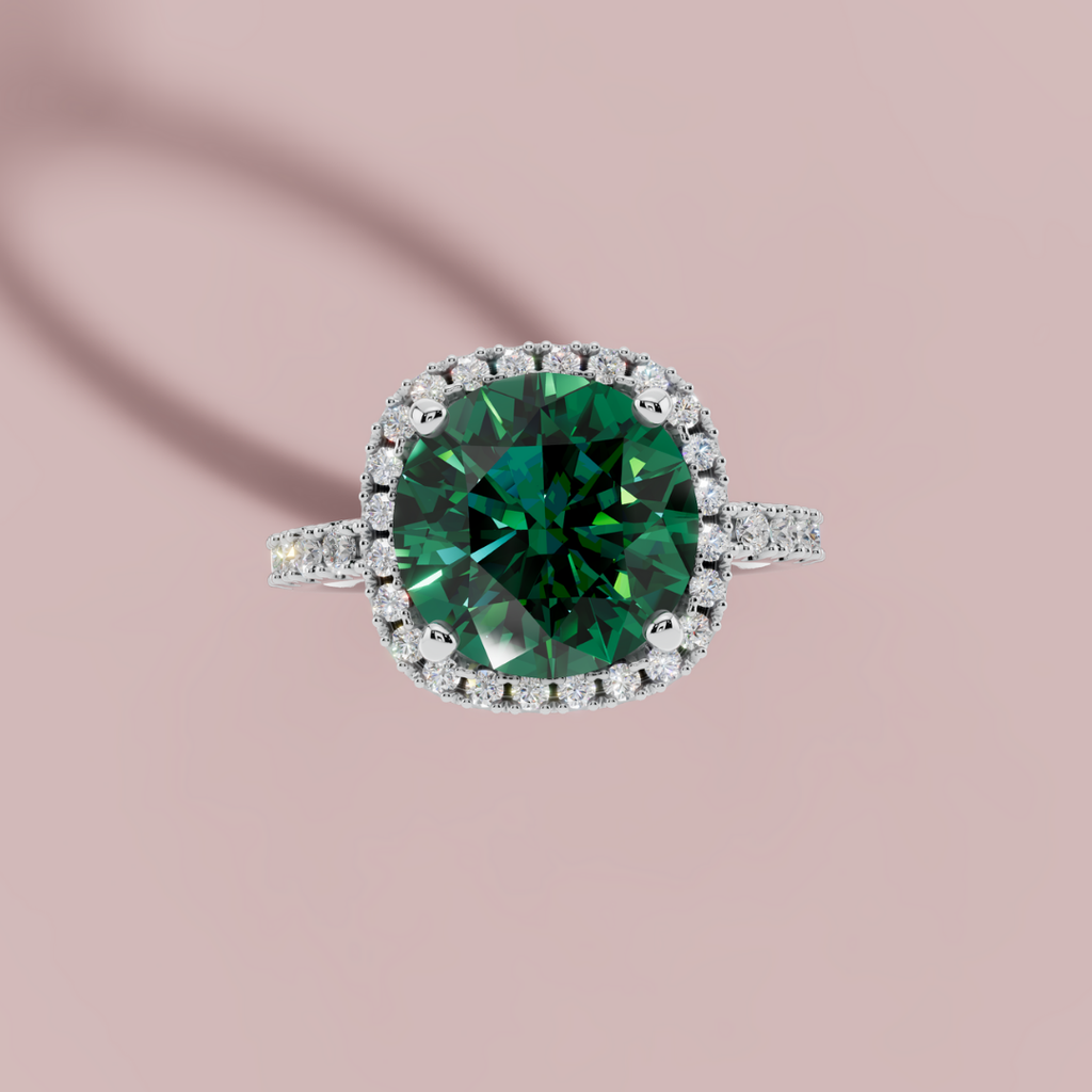 Green Mirage 925 Pure Silver Ring My Store