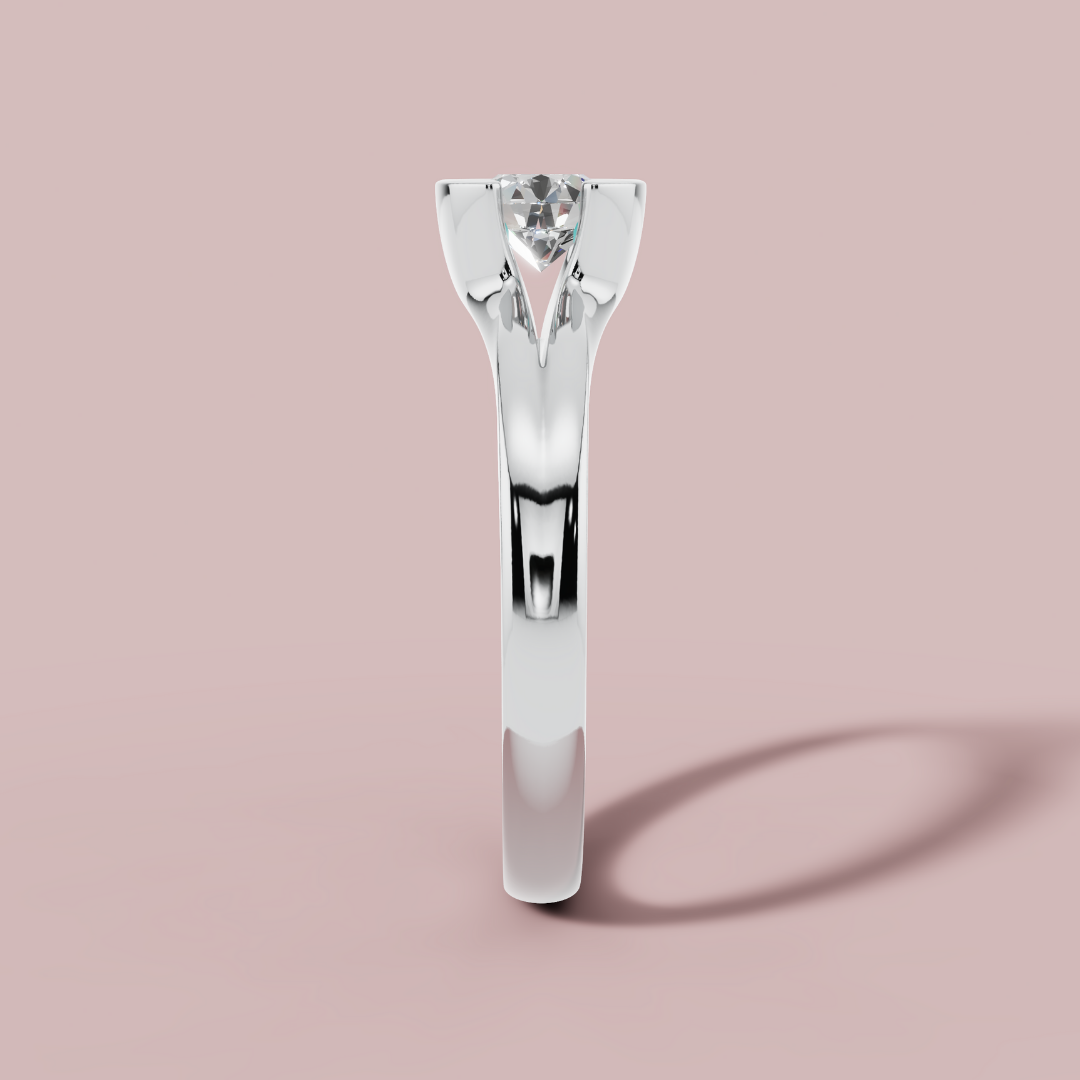 Aurielle Half Bezel 925 Pure Silver Ring My Store