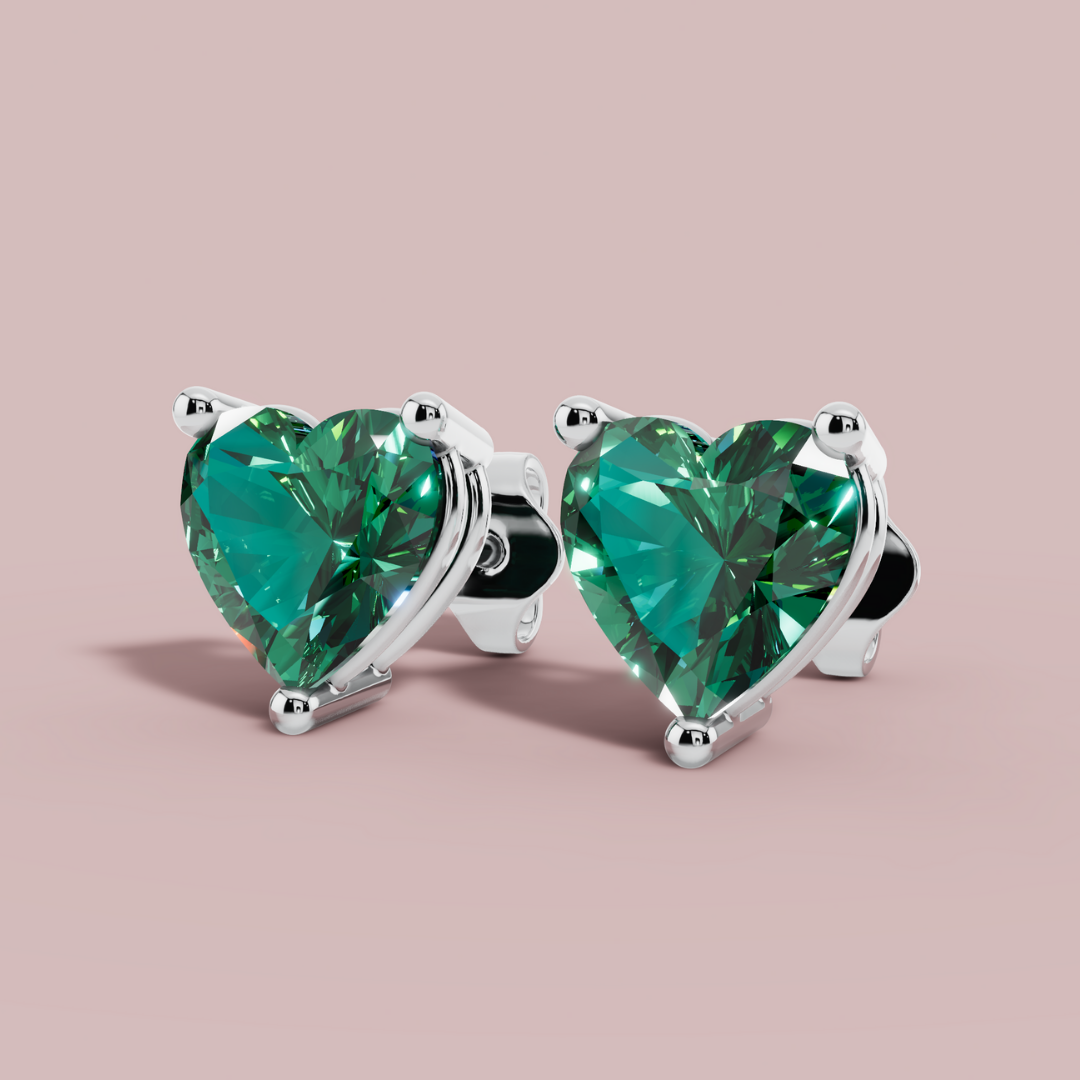 The heart of forest 925 Pure Silver Stud Earrings My Store