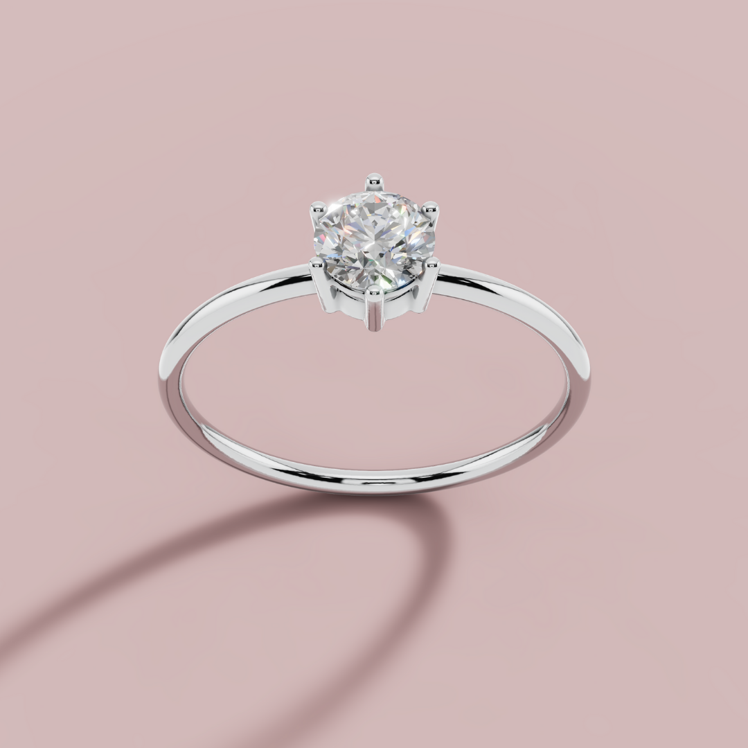 Classic Engagement 925 Pure Silver Ring My Store