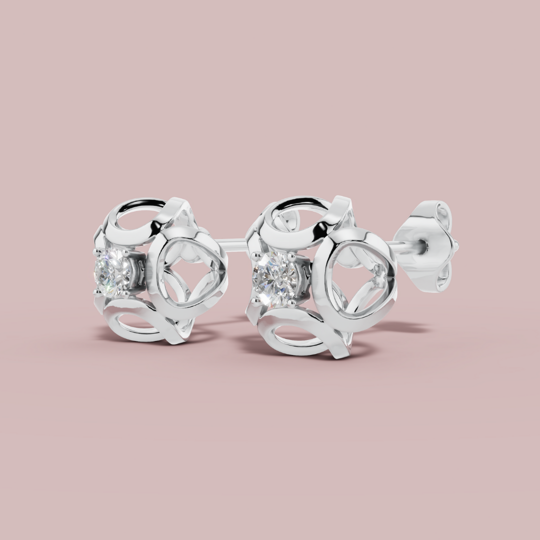 Celestial Classic 925 Pure Silver Stud Earrings My Store