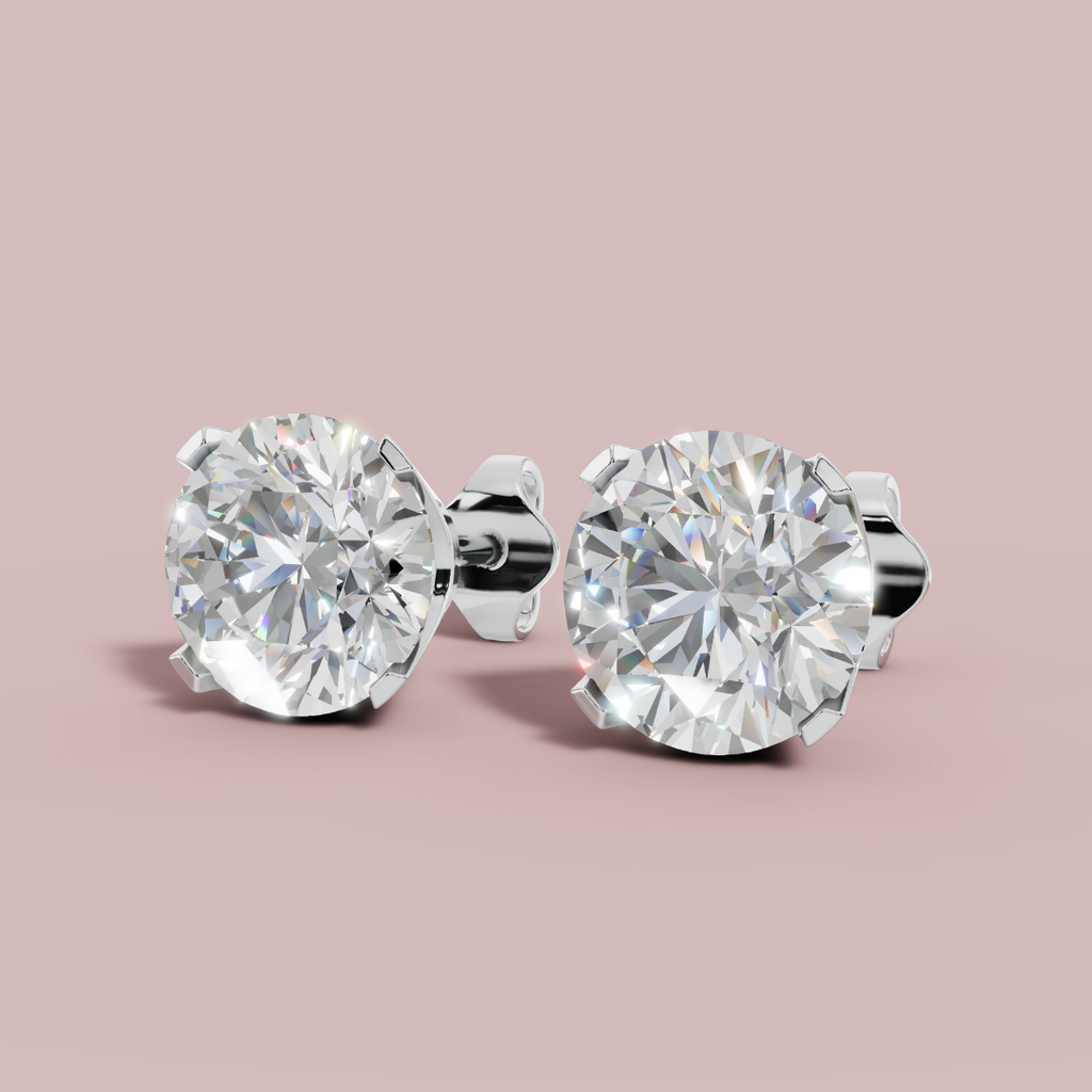 Classic Round  925 Pure Silver Stud Earrings My Store