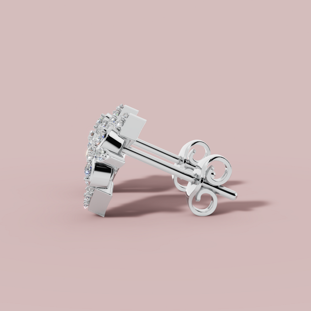 Floré Square 925 Pure Silver Stud Earrings My Store