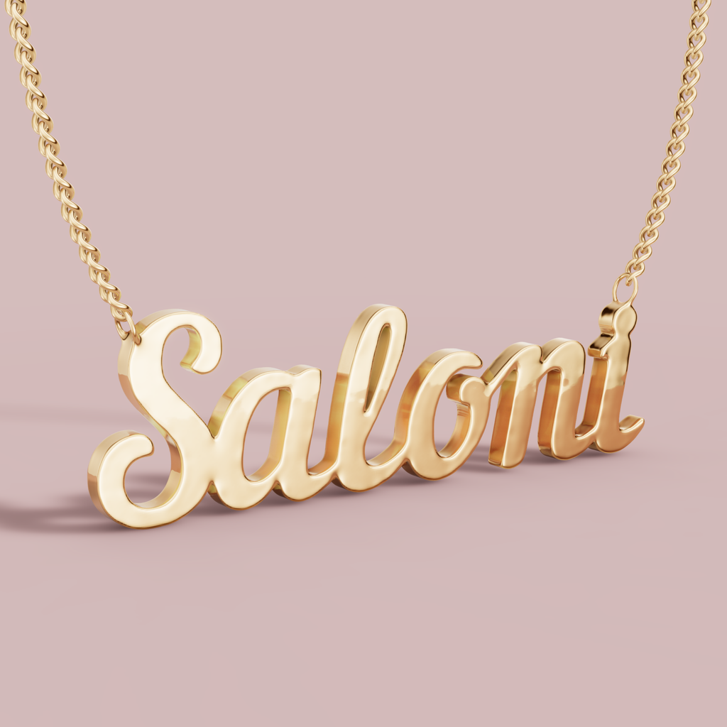 Custom Script Necklace English