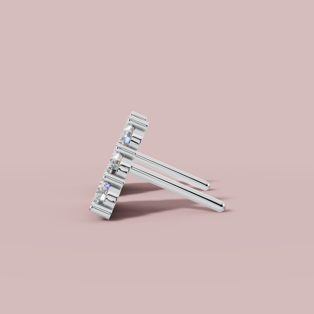 Trium 925 Pure Silver Stud Earrings My Store