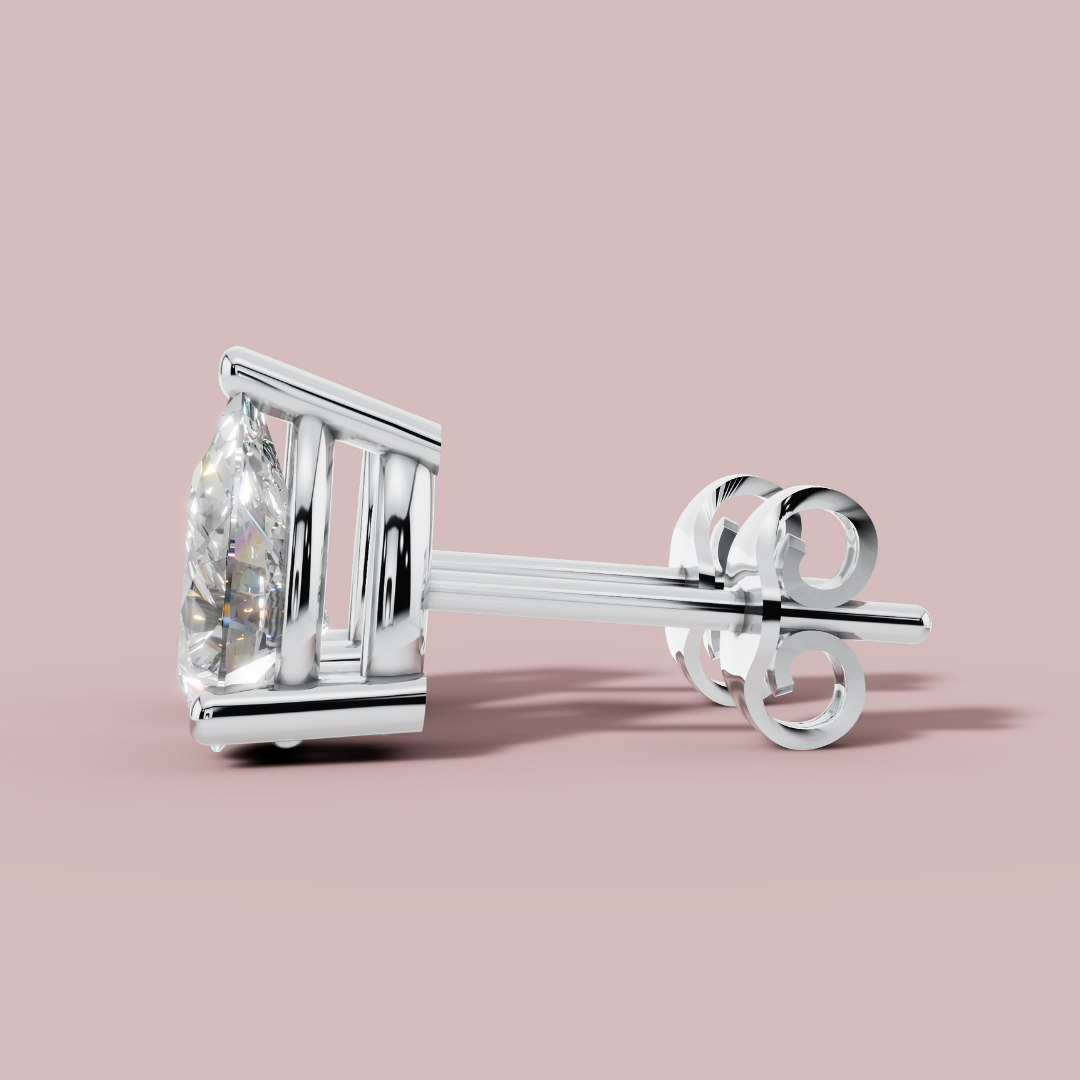 Classic Pear 925 Pure Silver Stud Earrings My Store