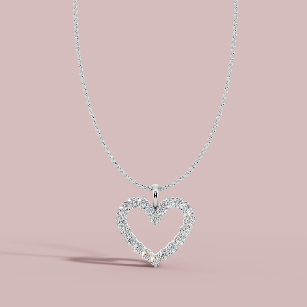 The Divine Heart 925 Pure Silver Necklace My Store