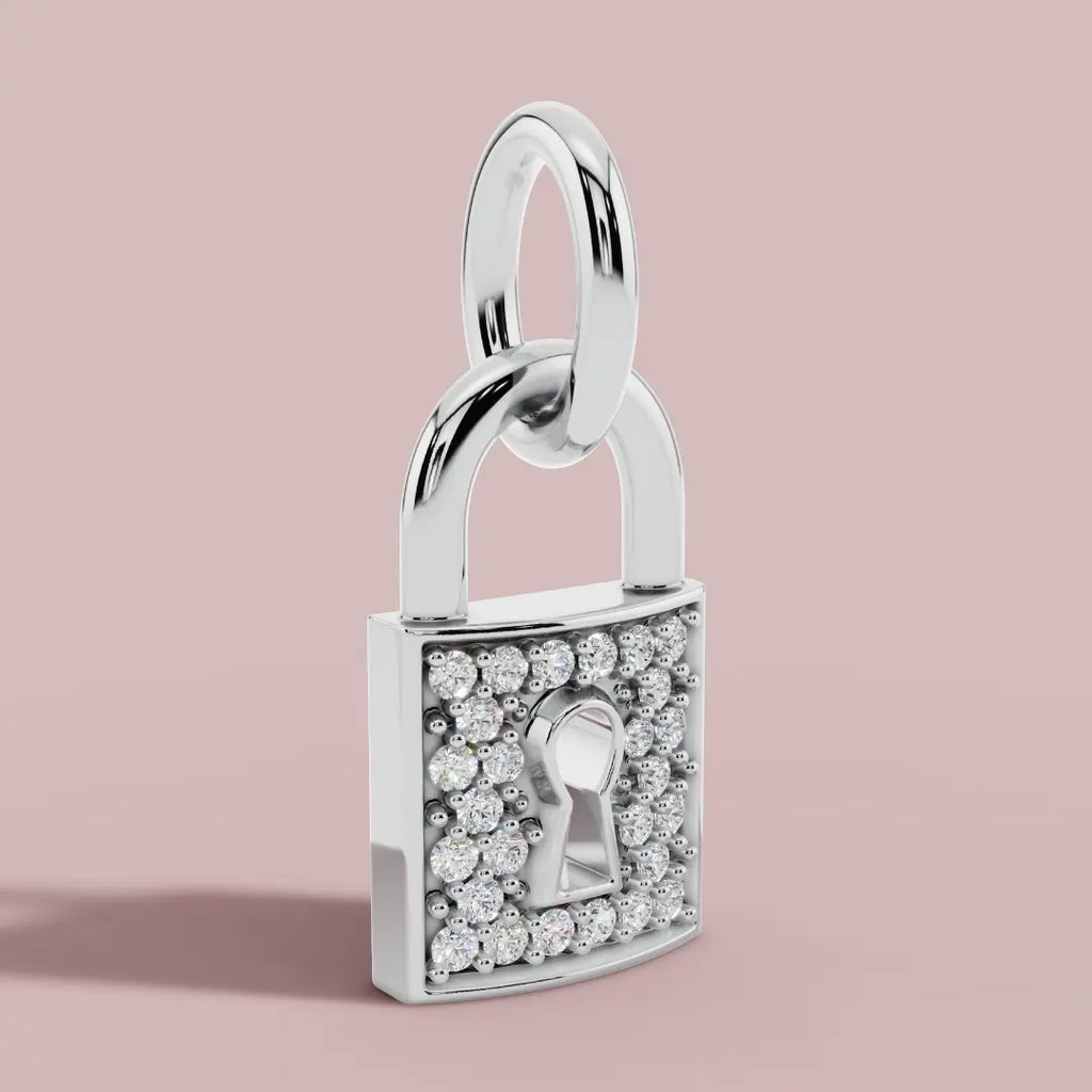 The Lock Charm 925 Pure Silver Necklace My Store