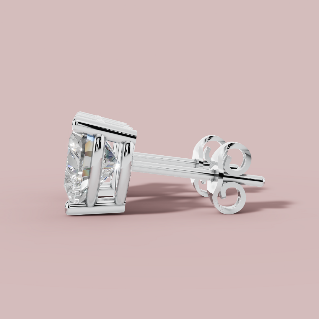 Classic Heart 925 Pure Silver Stud Earrings My Store