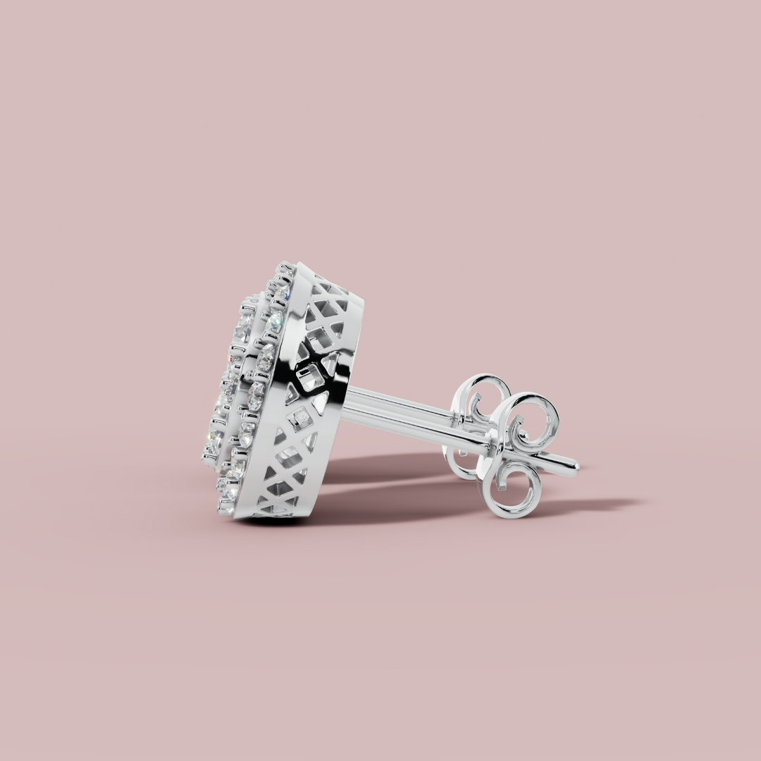 Halo Lumina 925 Pure Silver Stud Earrings My Store