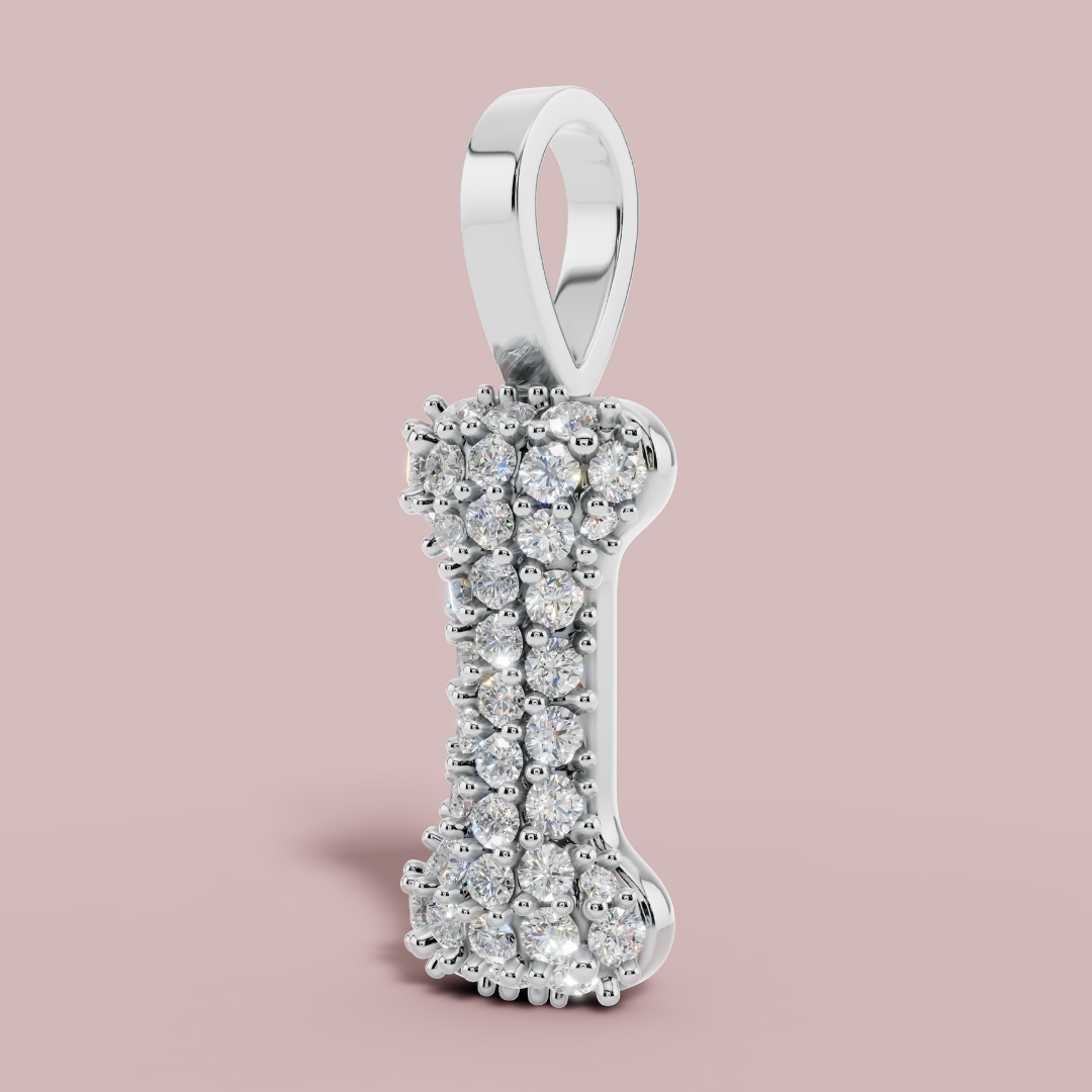 The Pave Bone 925 Pure Silver Necklace My Store