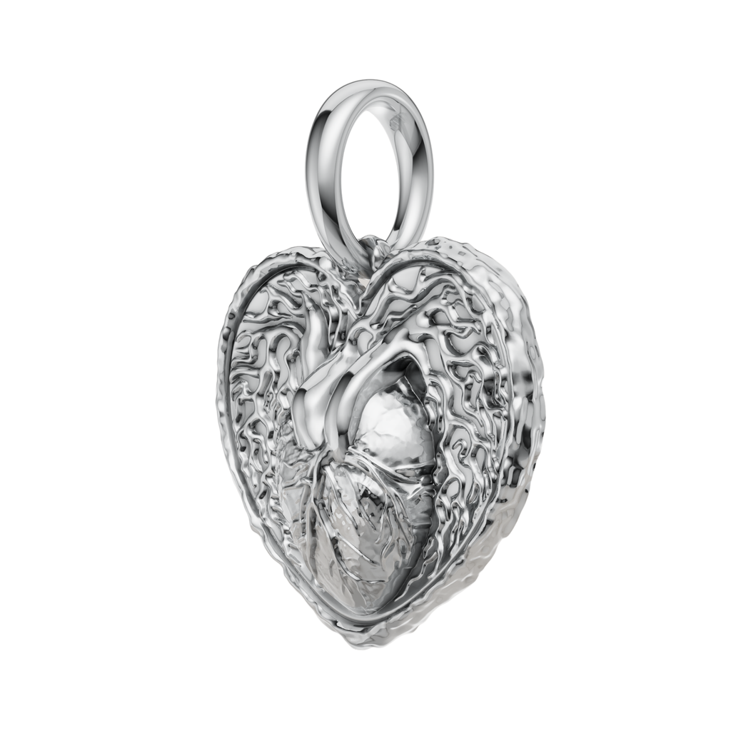 Heartline Pure Silver & Demi Fine Necklace | FLUIDE