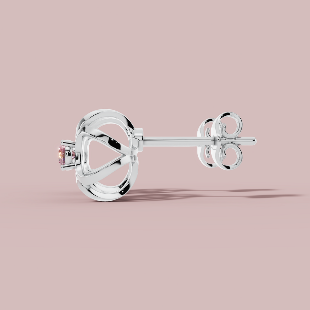 Celestial Pink 925 Pure Silver Stud Earrings My Store