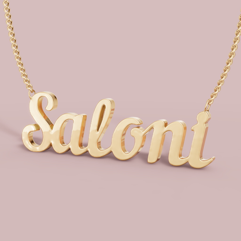 Custom Script Necklace English