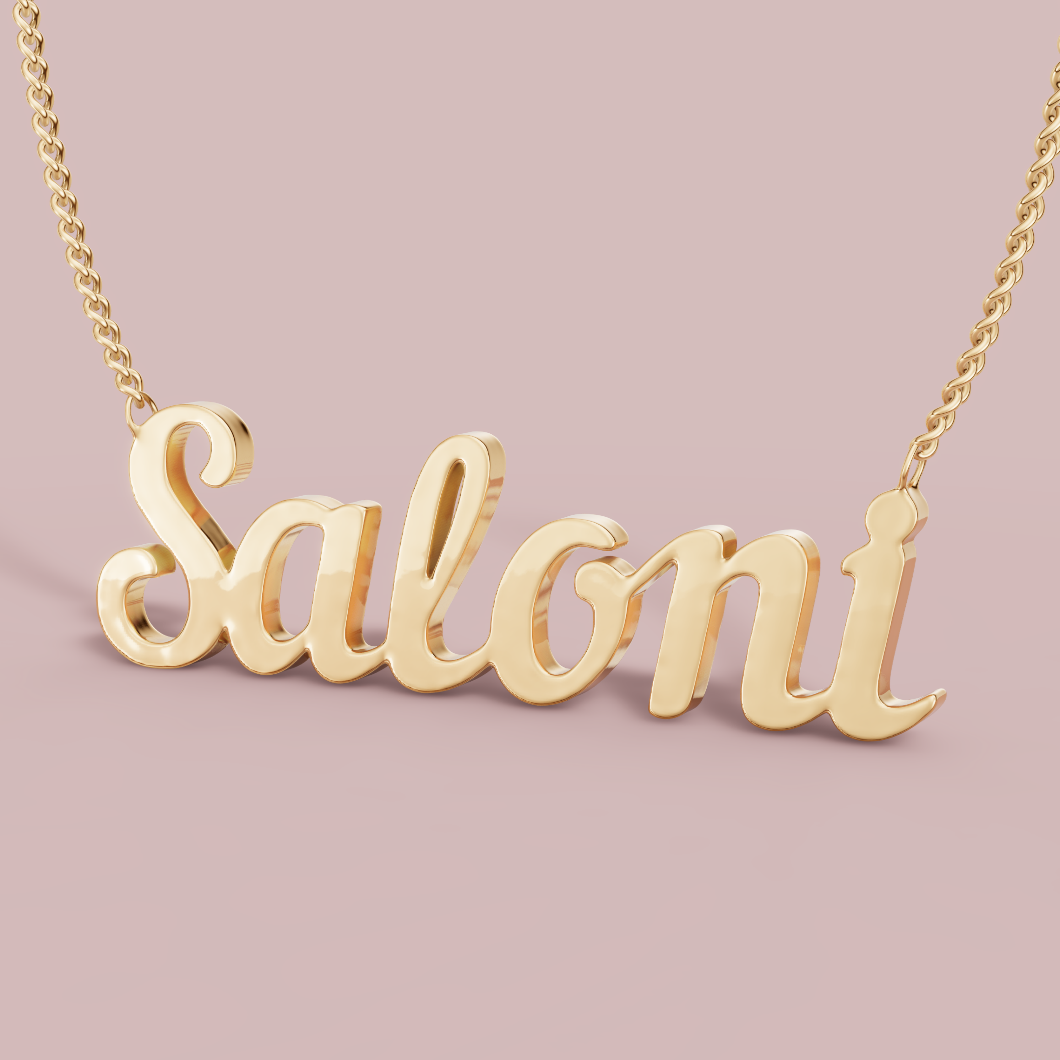 Custom Script Necklace English