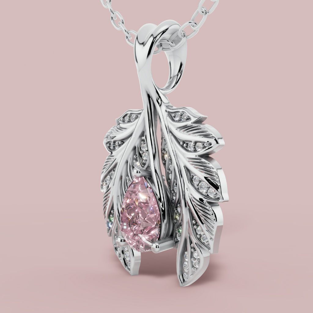 The Royal Brenaće Leaf 925 Pure Silver Necklace My Store