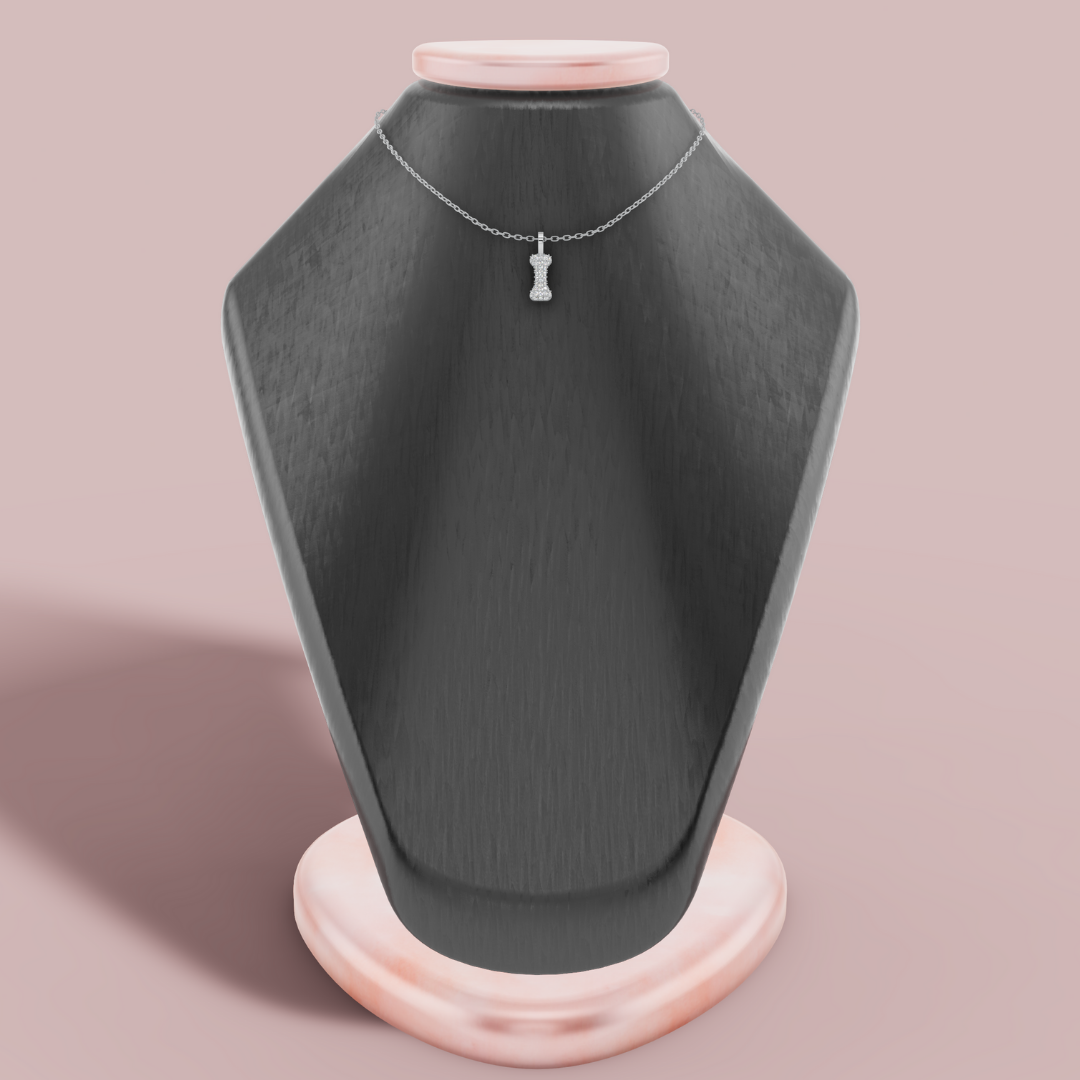 The Pave Bone 925 Pure Silver Necklace My Store