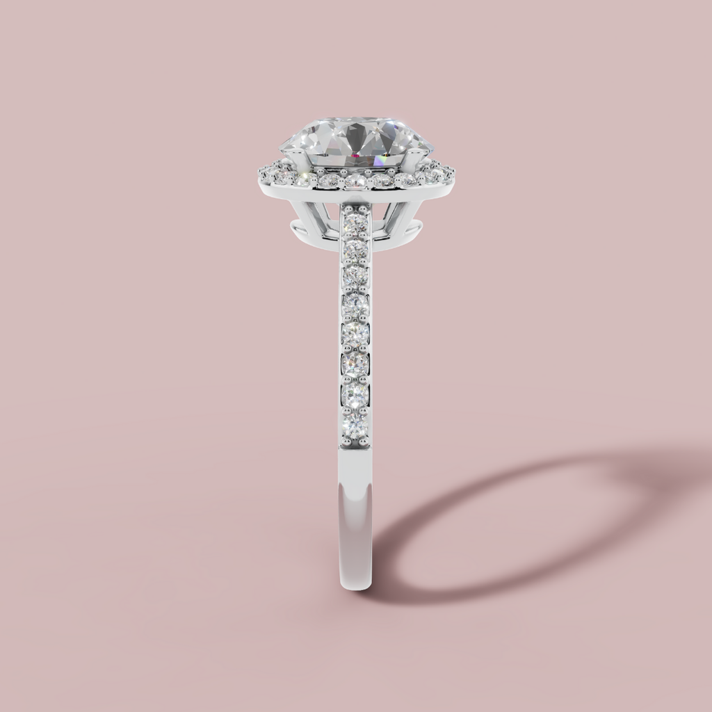 Aurielle Halo 925 Pure Silver Ring My Store