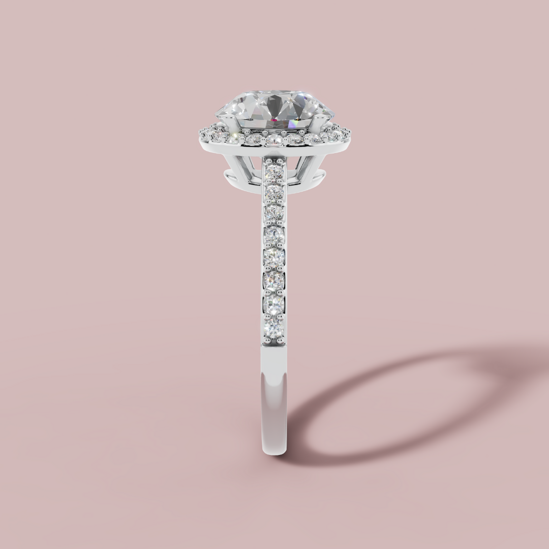 Aurielle Halo 925 Pure Silver Ring My Store