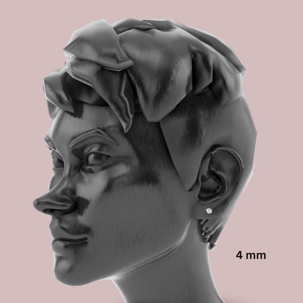 Classic Round  925 Pure Silver Stud Earrings My Store