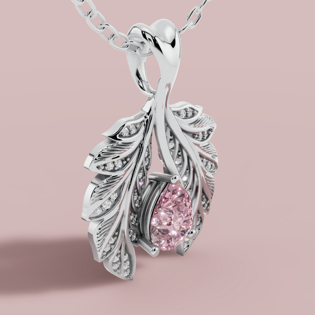 The Royal Brenaće Leaf 925 Pure Silver Necklace My Store
